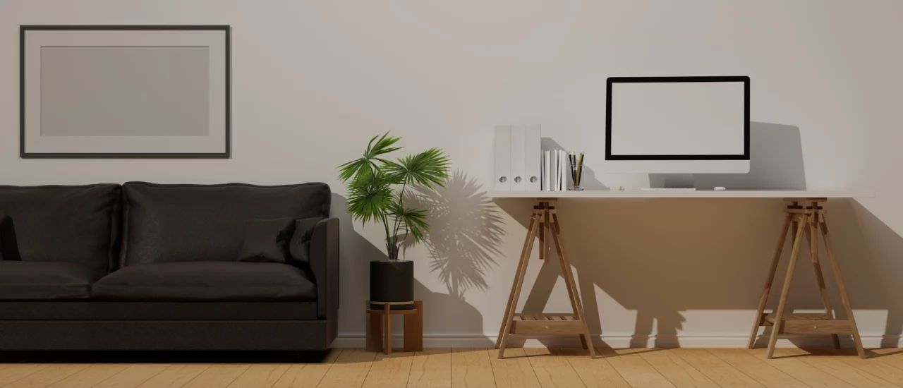 aménager un coin bureau dans son salon (10)
