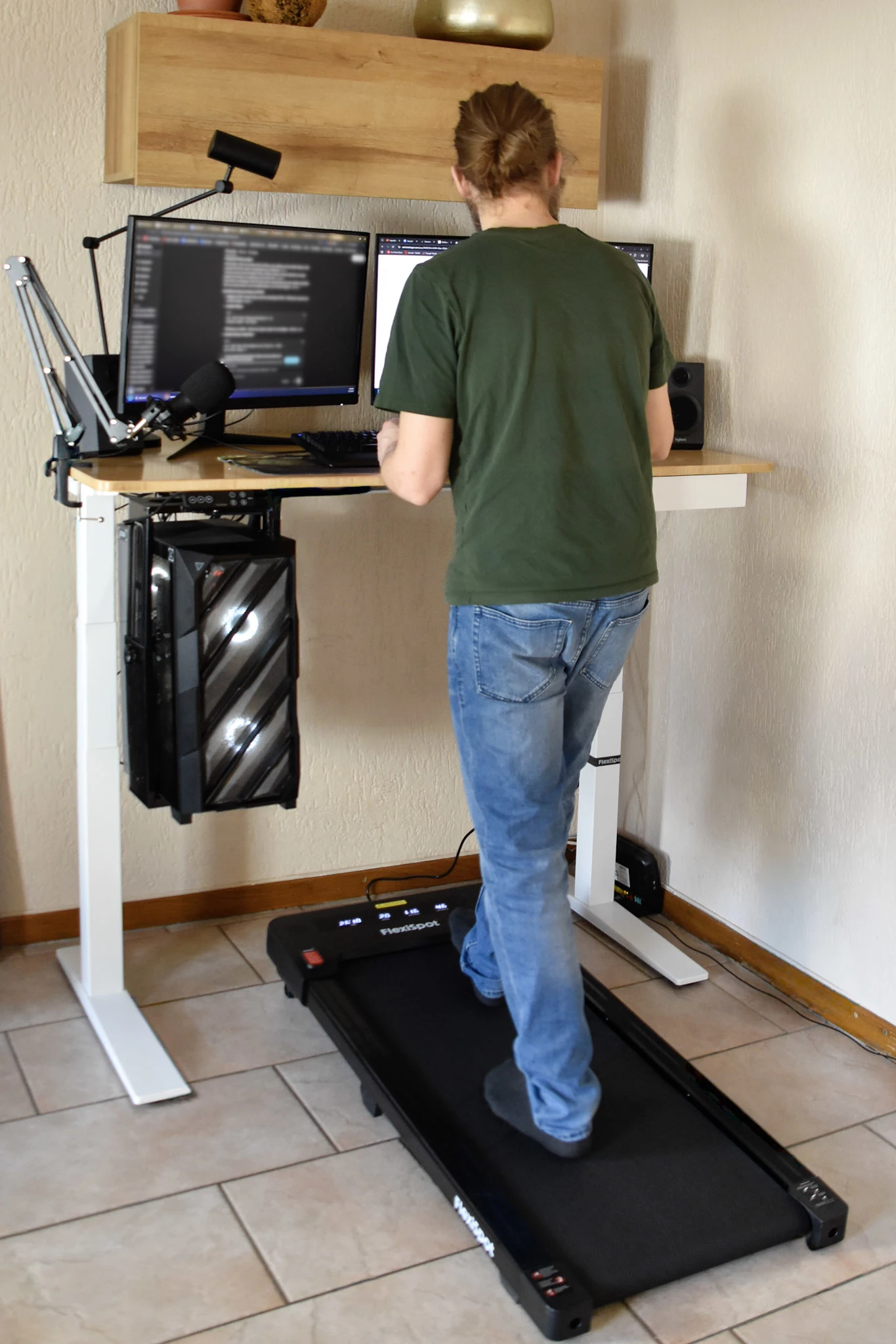 Setup bureau ergonomique testé personnellement, tapis de marche Flexispot MotionX